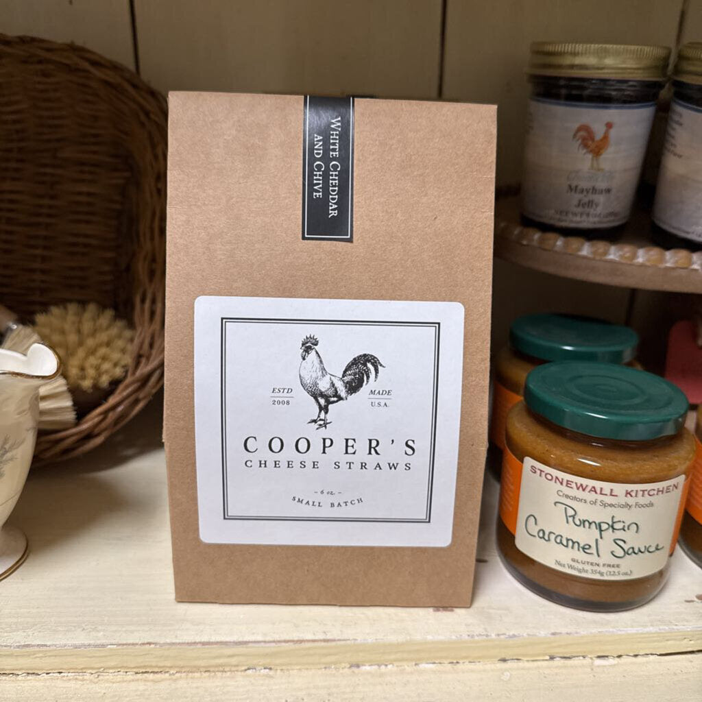 CHEESE STRAWS WHITE CHEDDER AND CHIVE