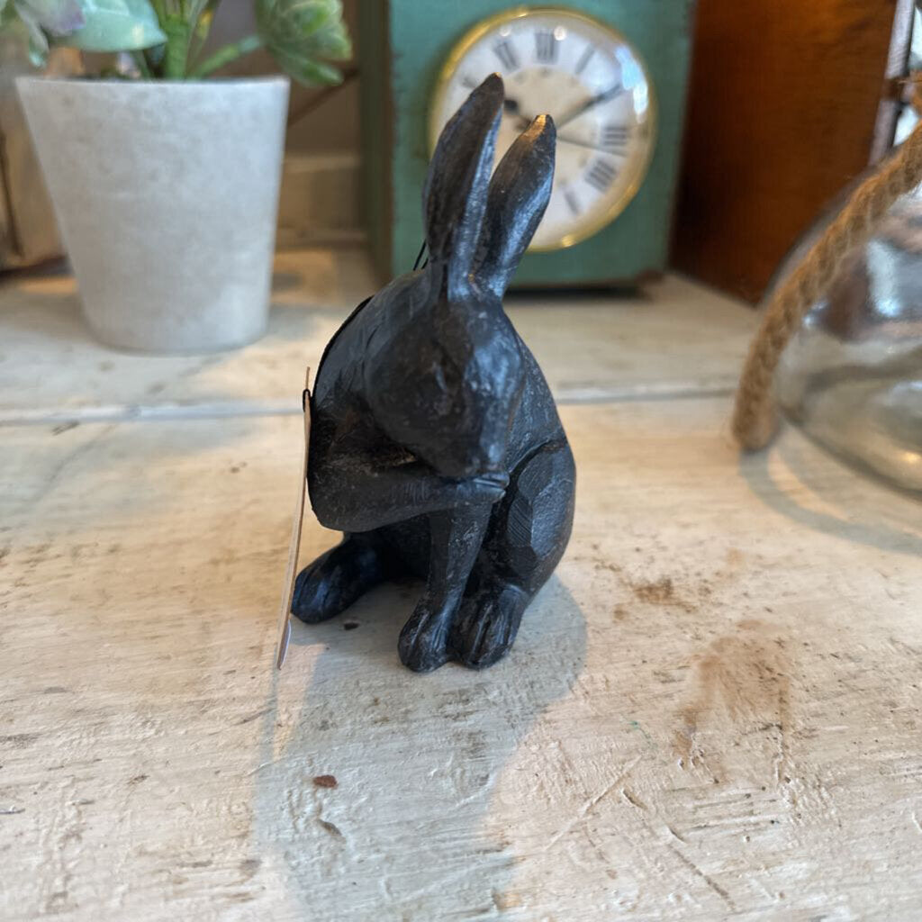 RESIN RABBIT CAST IRON FINISH