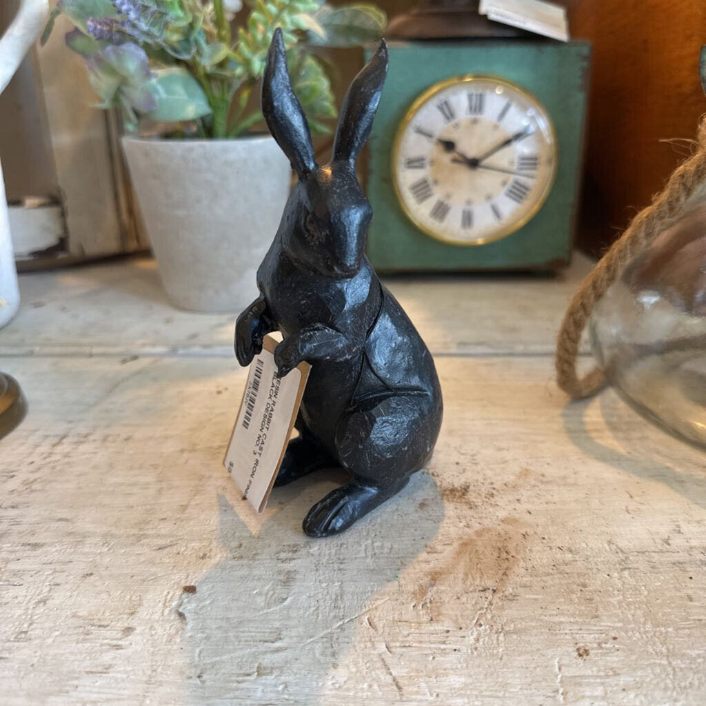 RESIN RABBIT CAST IRON FINISH