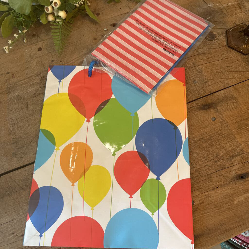 GIFT BAG SET WITH TISSUE PAPER AND CARD