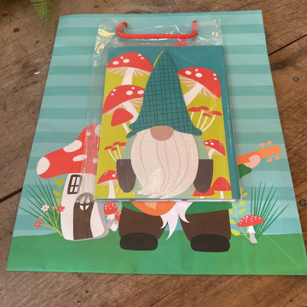 GIFT BAG SET WITH TISSUE PAPER AND CARD