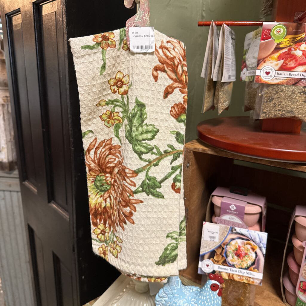 CHRISSY ECRU TEA TOWEL