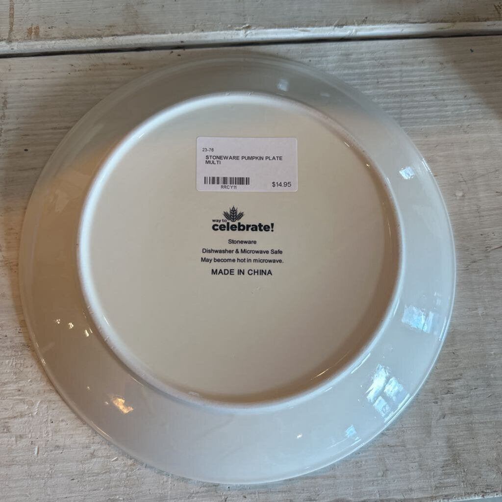 STONEWARE PUMPKIN PLATE
