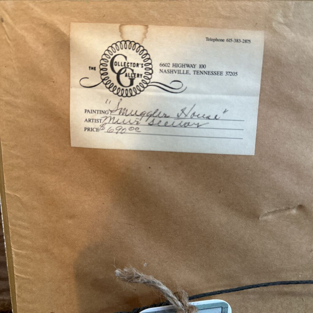 MUIR STEWART "BIRD ON IRISH HOUSES" WATERCOLOR