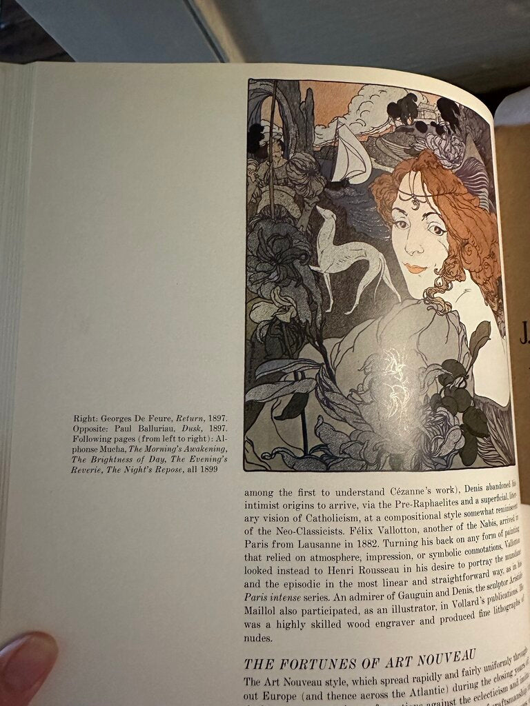 FRAMED "HOMECOMING (RETOUR)" 1897 LITHOGRAPH BY GEORGES de FEURE