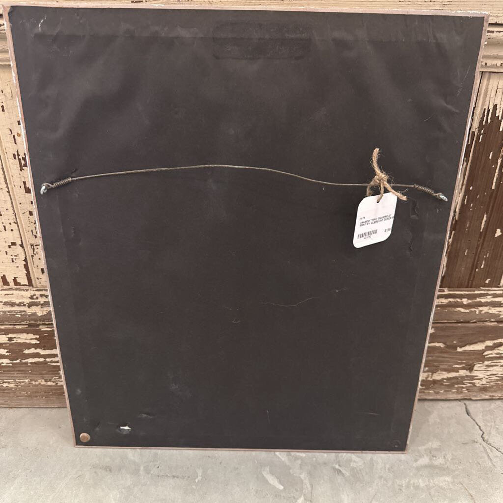 FRAMED "TWO SQUIRRELS" PRINT BY ALBRECHT DURER, C. 1890