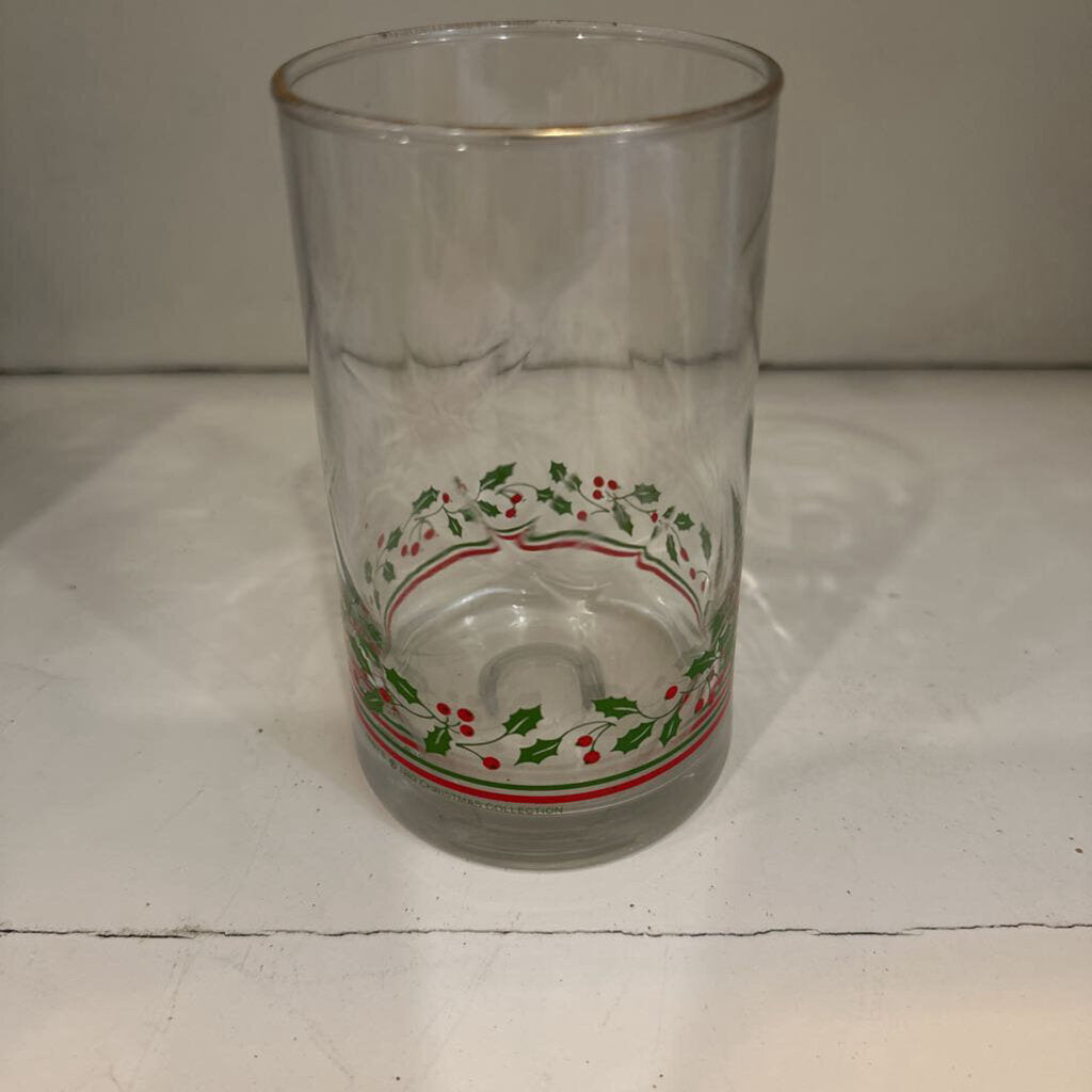 ARBY'S 1983 HOLLY BERRY CHRISTMAS COLLECTION GLASS
