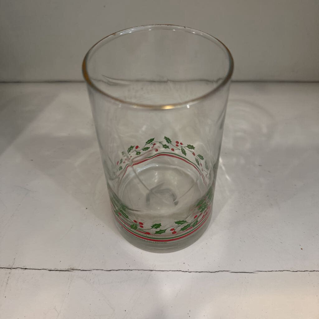 ARBY'S 1983 HOLLY BERRY CHRISTMAS COLLECTION GLASS