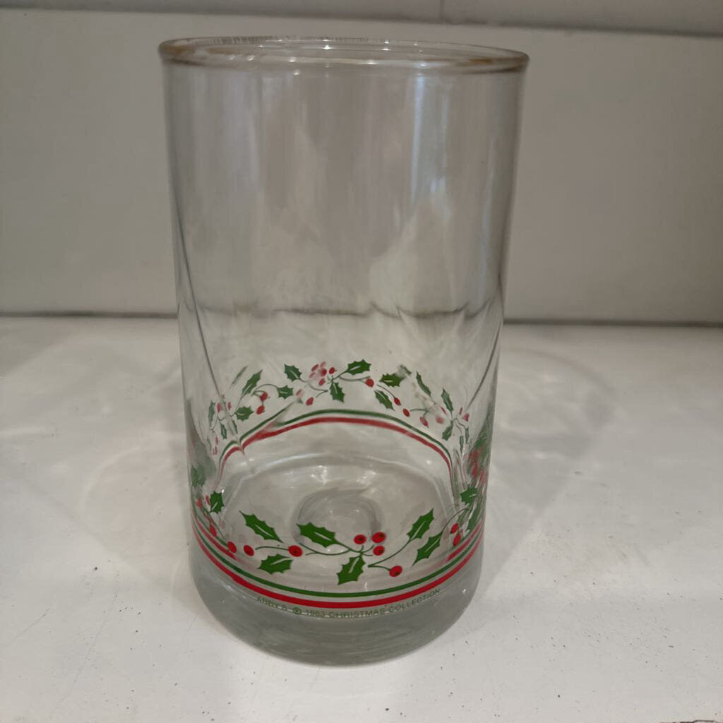 ARBY'S 1983 HOLLY BERRY CHRISTMAS COLLECTION GLASS