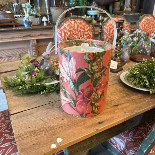 FLORAL ICE BUCKET WITH LID