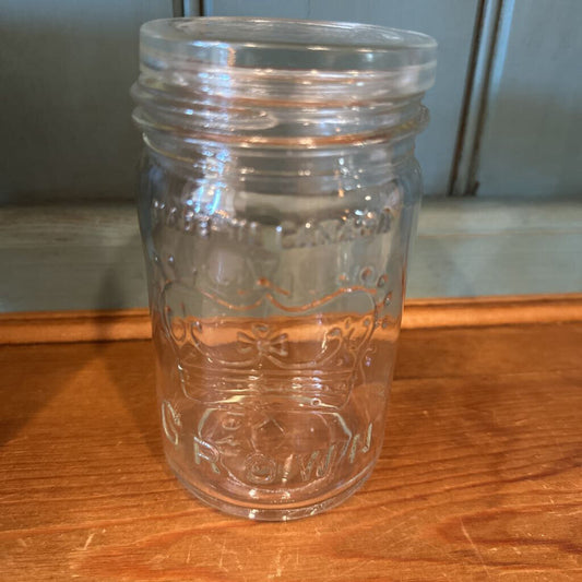 VINTAGE CROWN JAR WITH LID