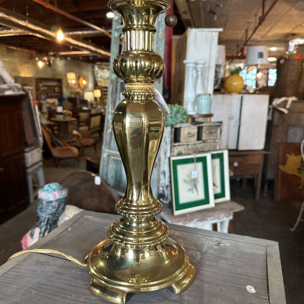 PAIR OF BRASS LAMPS
