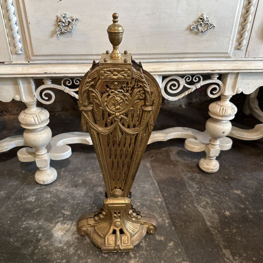 BRASS FOLDING FIREPLACE FAN