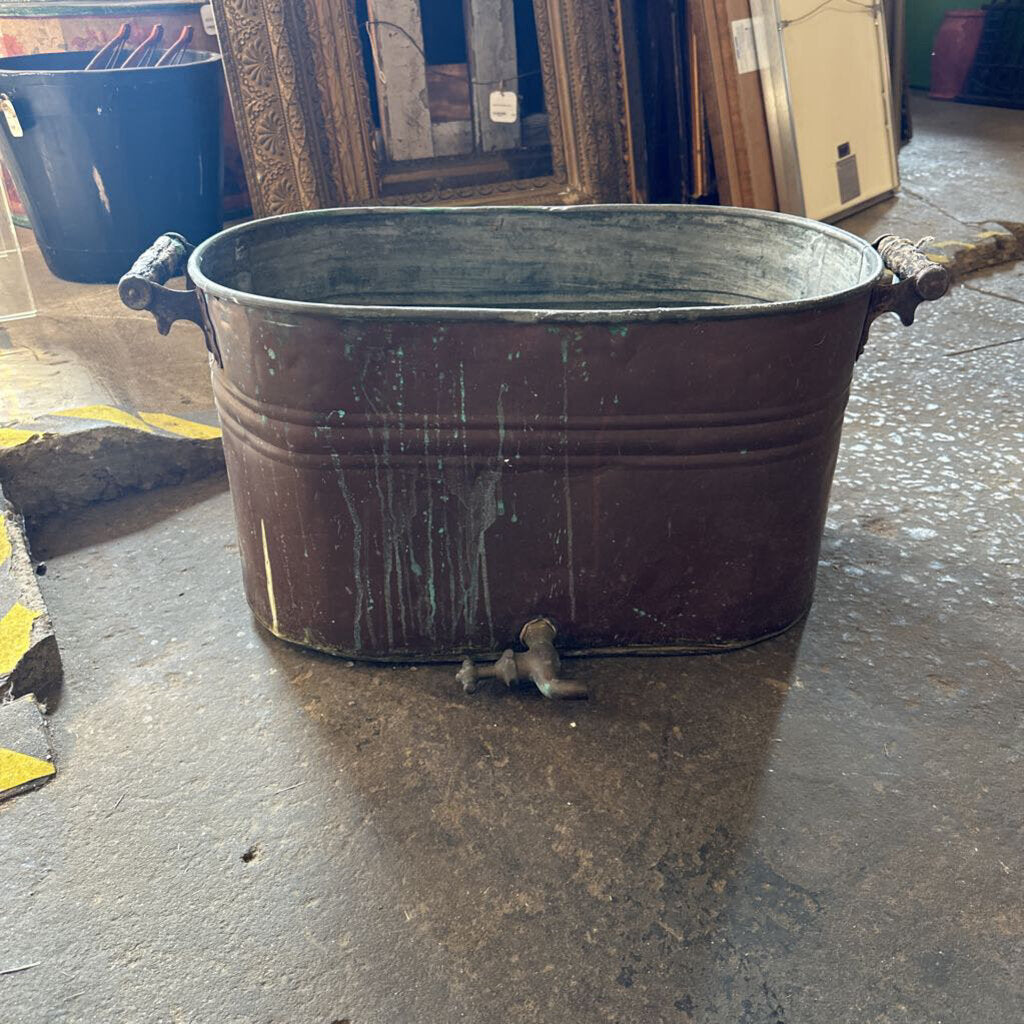 COPPER POT/PLANTER WITH LID