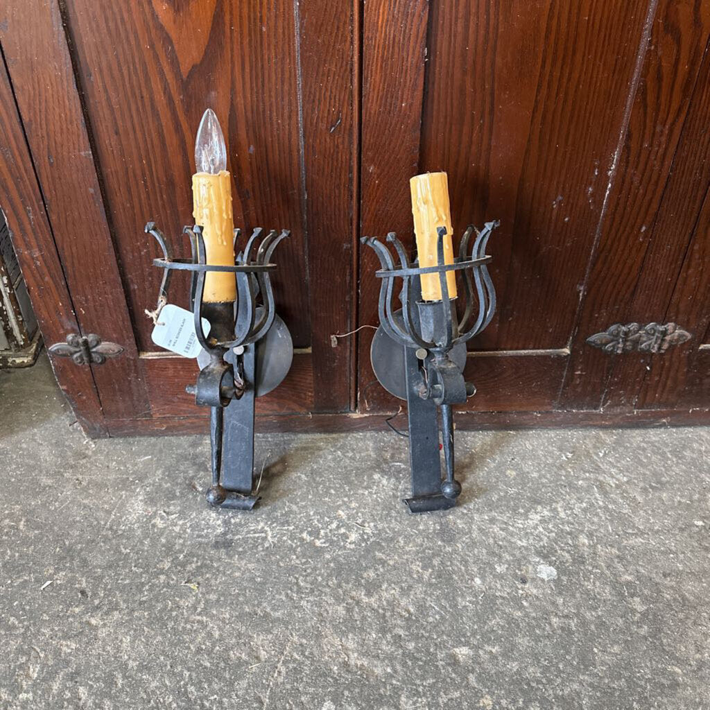 WROUGHT IRON WALL SCONCES