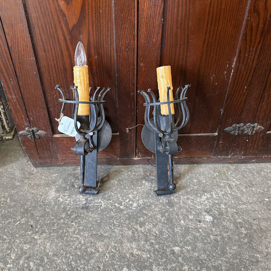 WROUGHT IRON WALL SCONCES