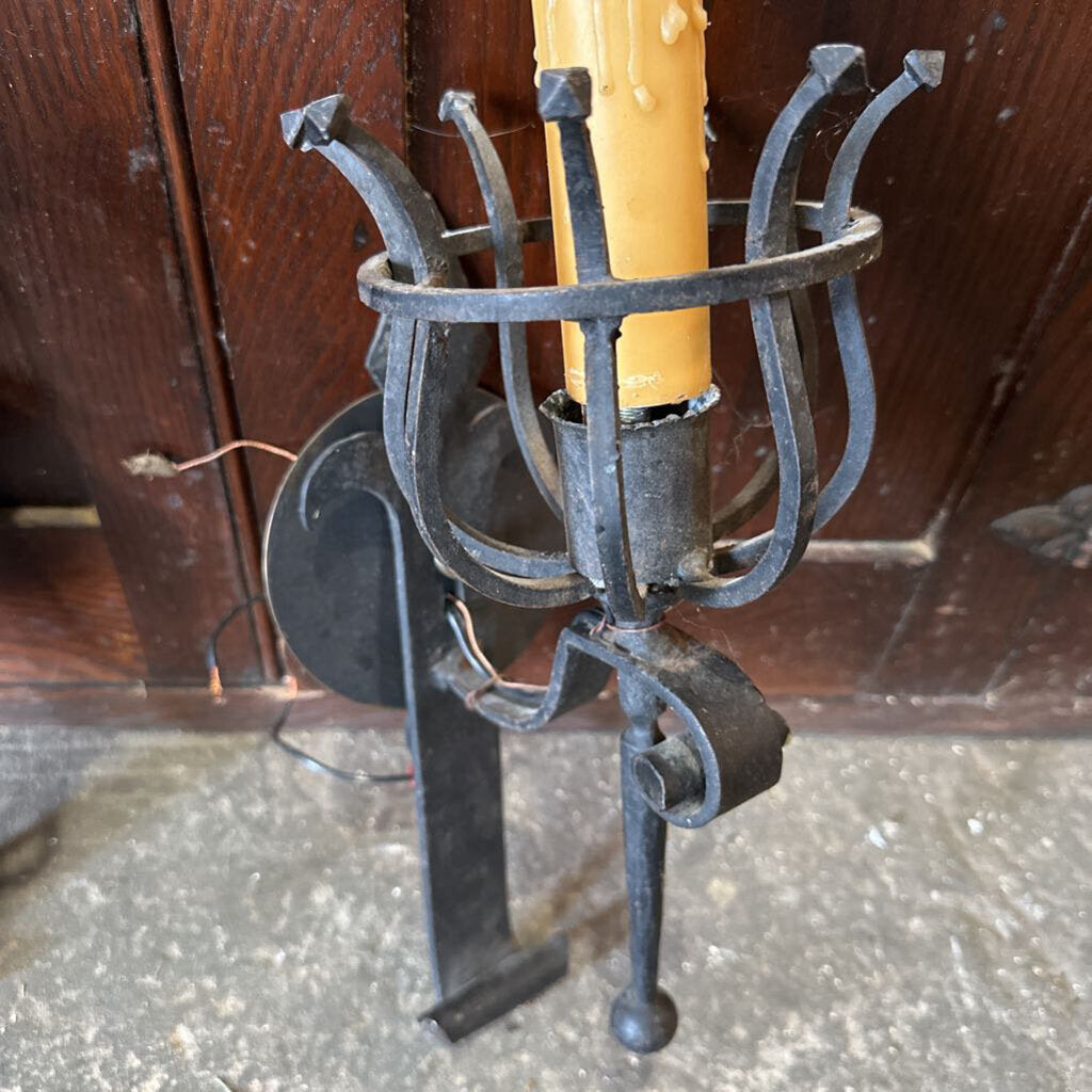 WROUGHT IRON WALL SCONCES