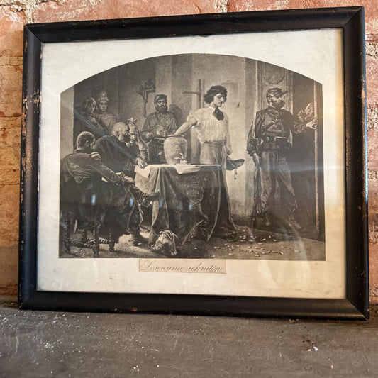 FRAMED VINTAGE PRUSSIAN PRINT