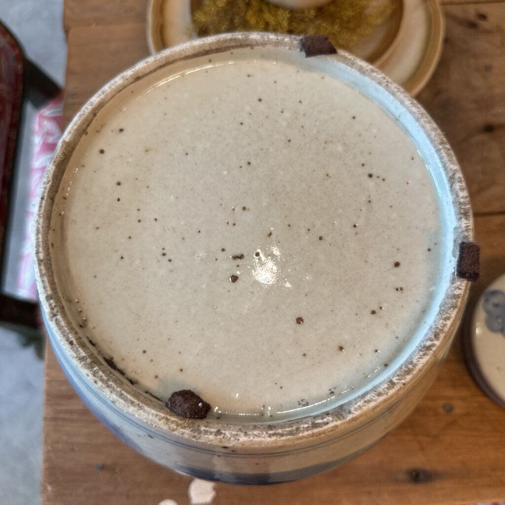 GINGER JAR WITH LID, LATE 1800'S TO VERY EARLY 1900'S