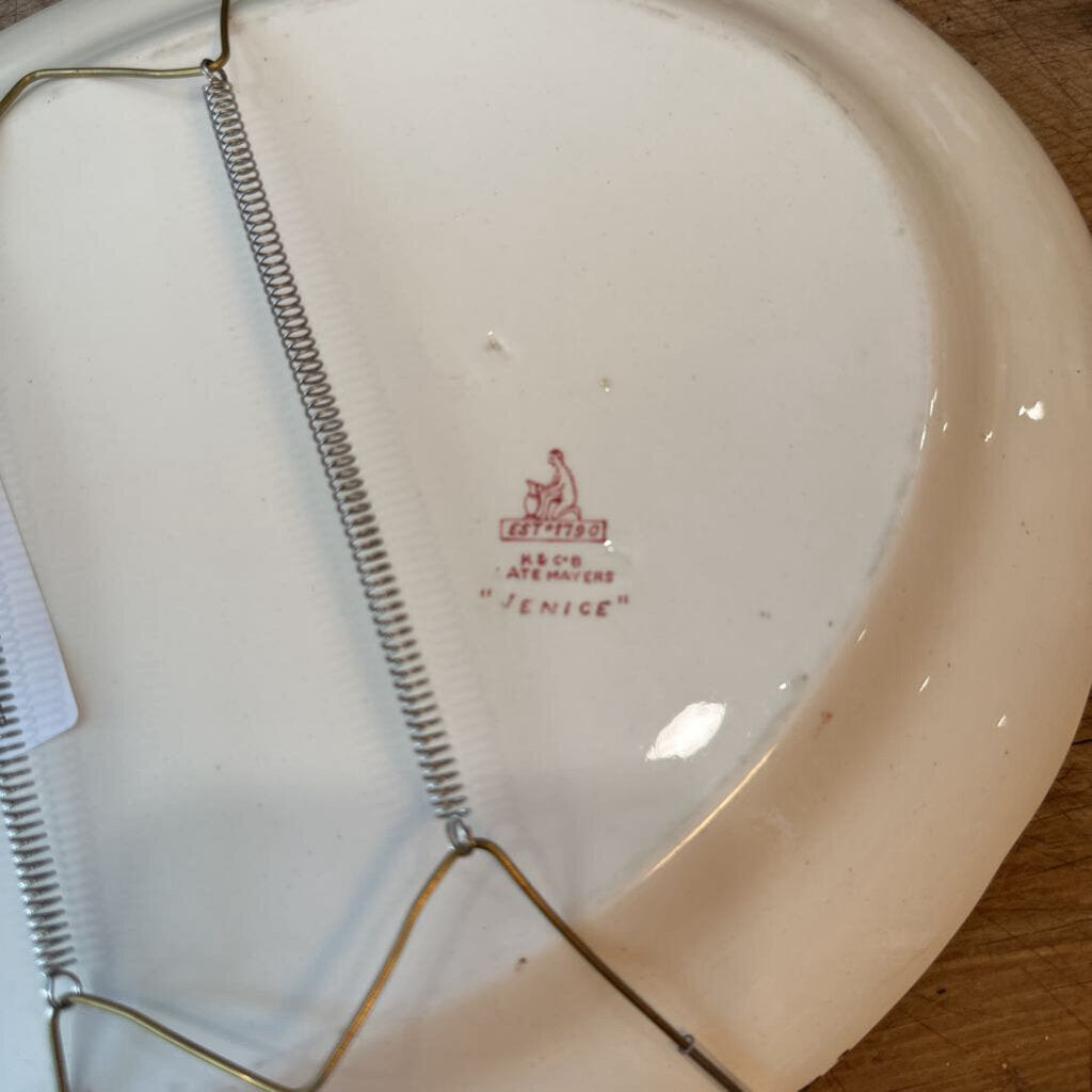 DECORATIVE ENGLISH PLATTER MARKED "VENICE"