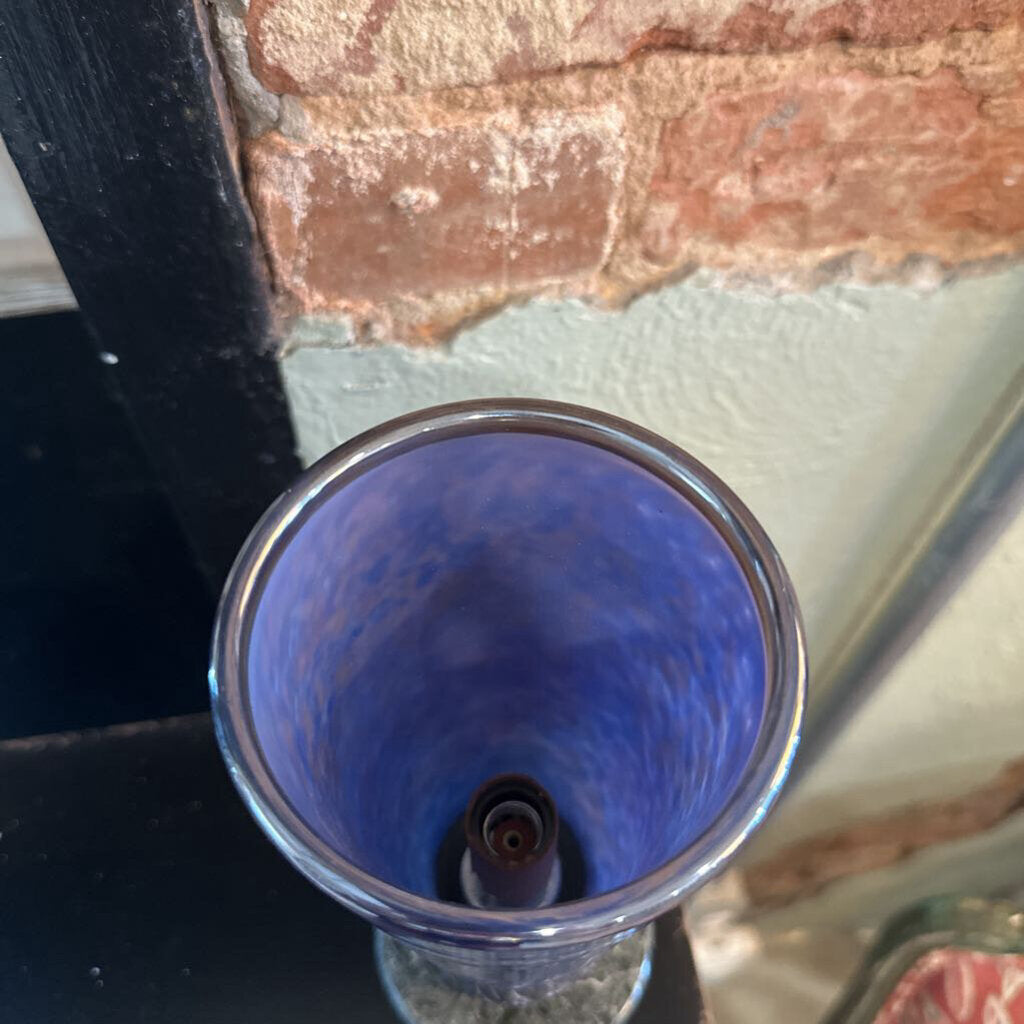 GLASS TABLE LAMP WITH MARBLE BASE