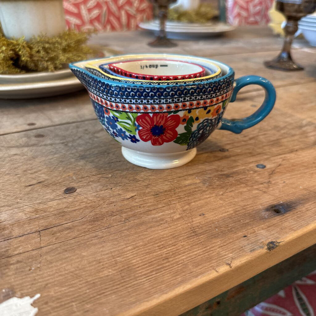 PIONEER WOMAN DAZZLING DAHLIAS MEASURING CUP SET