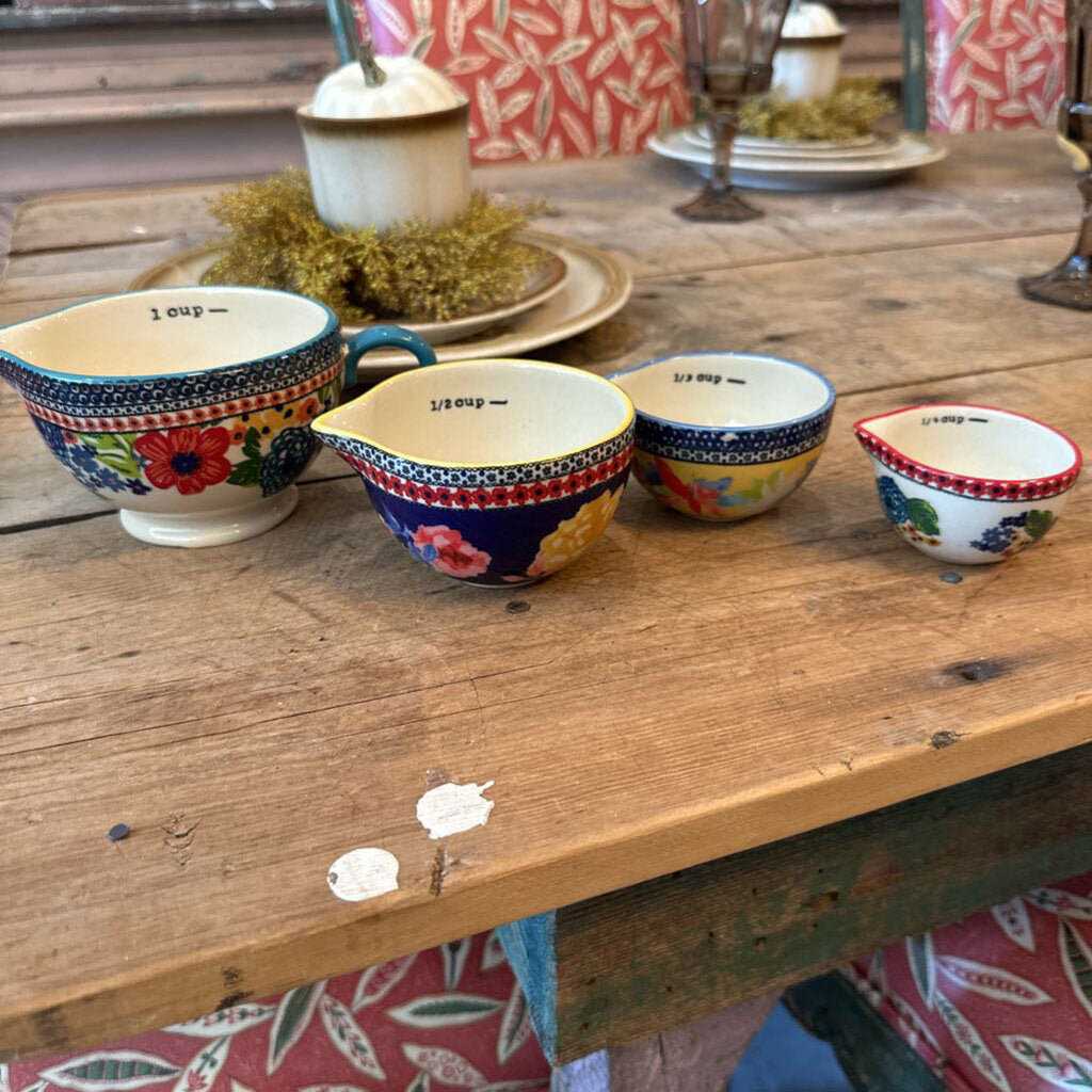 PIONEER WOMAN DAZZLING DAHLIAS MEASURING CUP SET