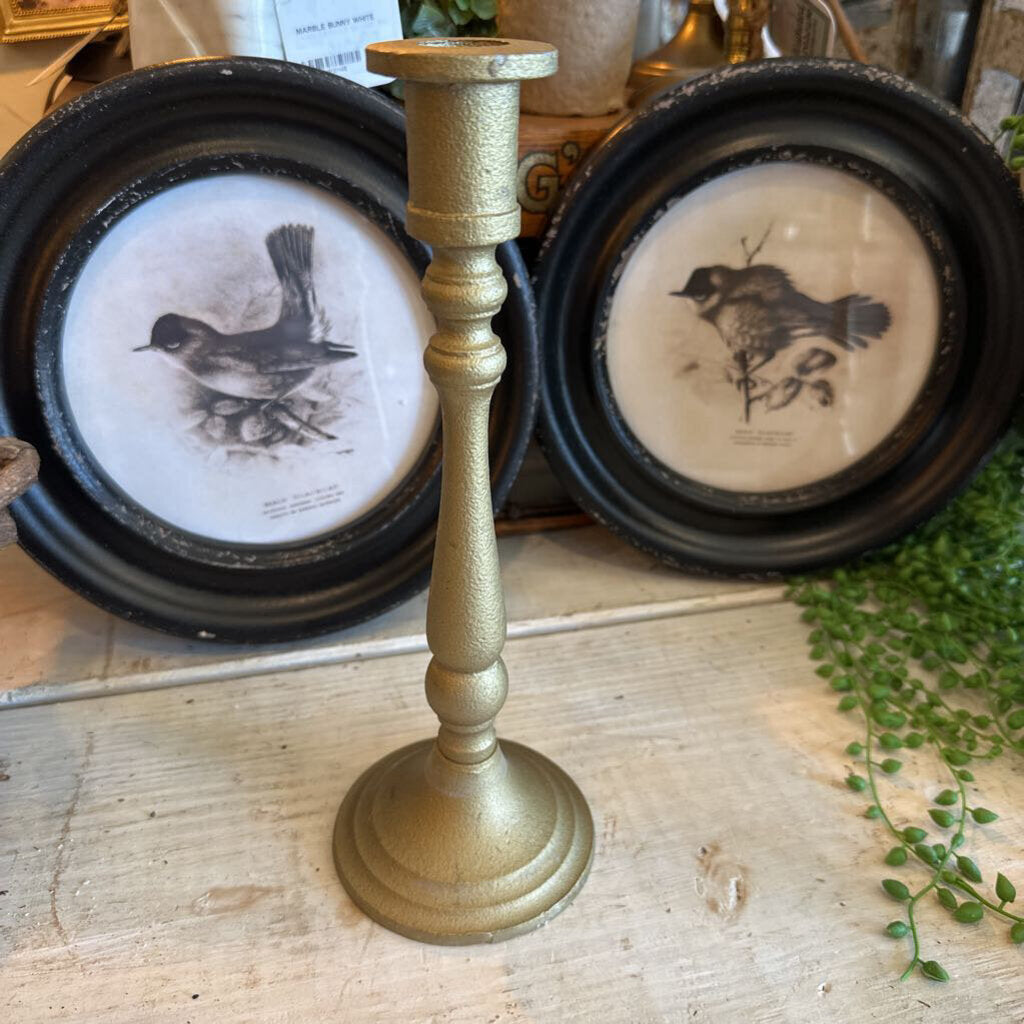 BRASS TAPER ORNATE CANDLESTICK