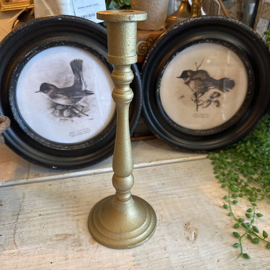 BRASS TAPER ORNATE CANDLESTICK