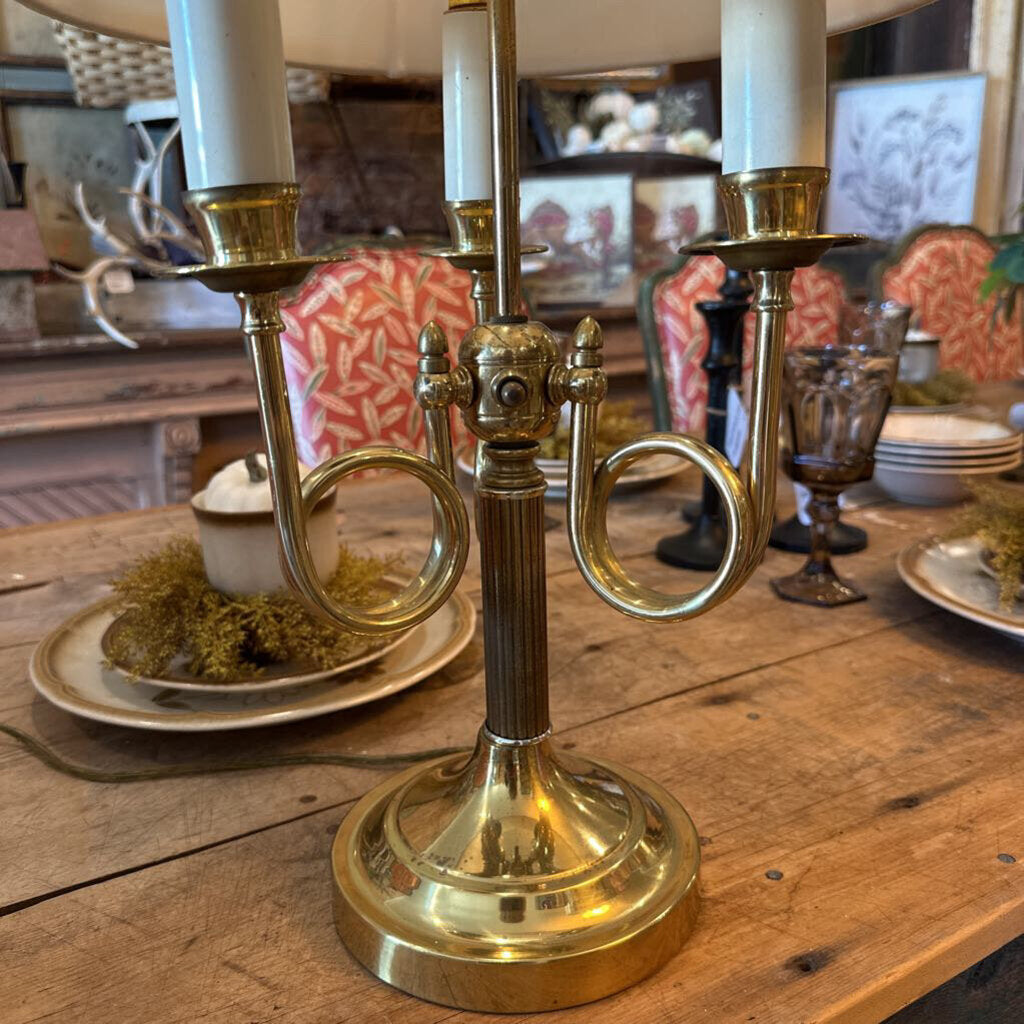 BRASS LAMP WITH SHADE