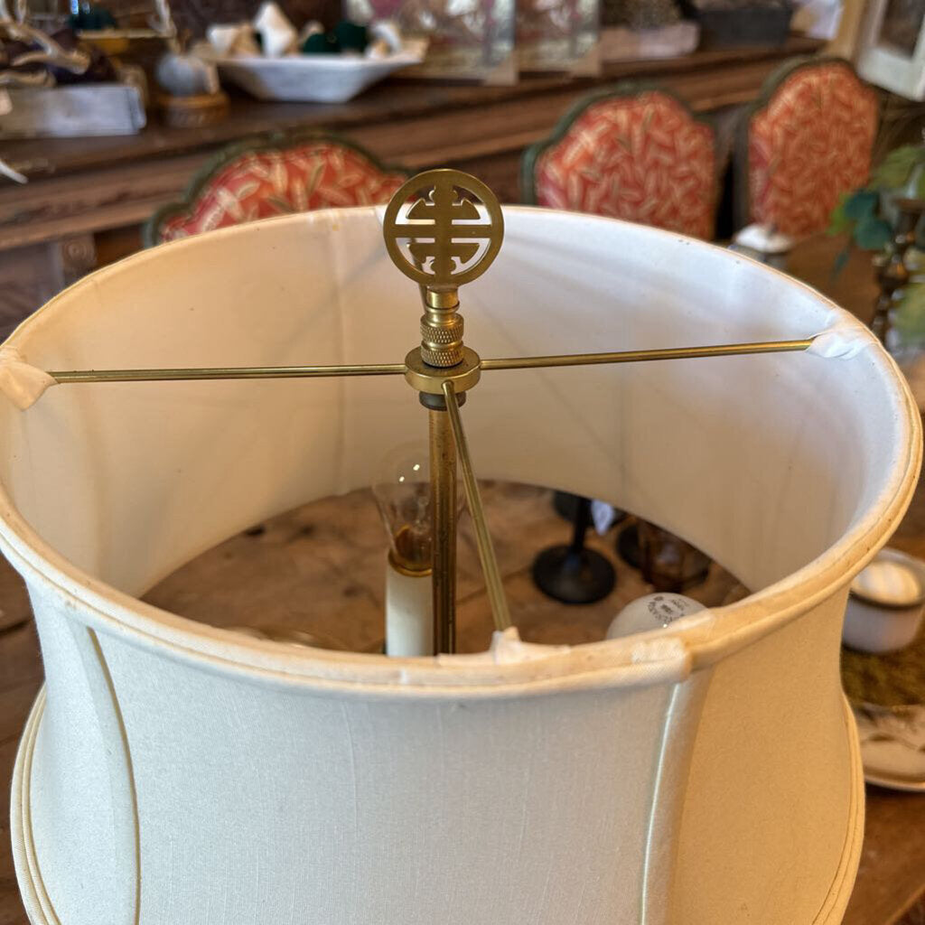 BRASS LAMP WITH SHADE