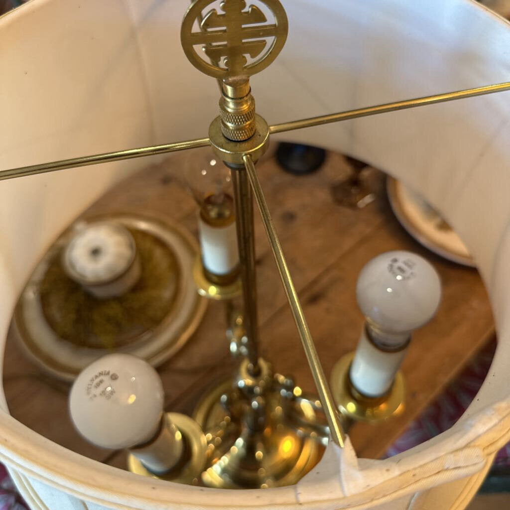BRASS LAMP WITH SHADE