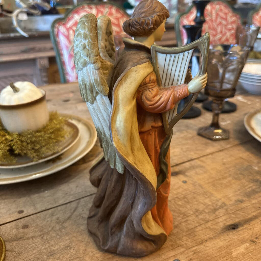 CERAMIC ANGEL WITH HARP