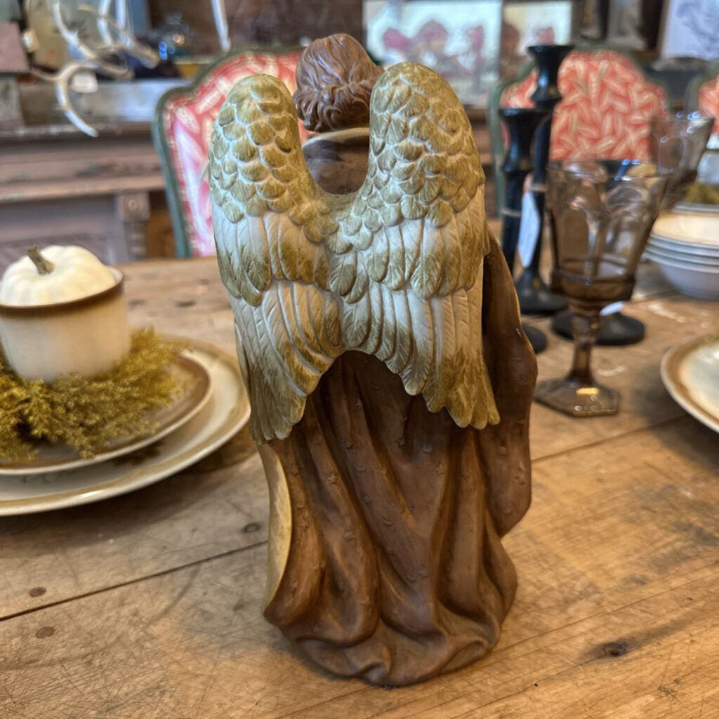 CERAMIC ANGEL WITH HARP