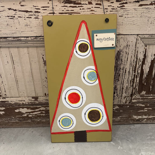 WOOD CHRISTMAS TREE SIGN