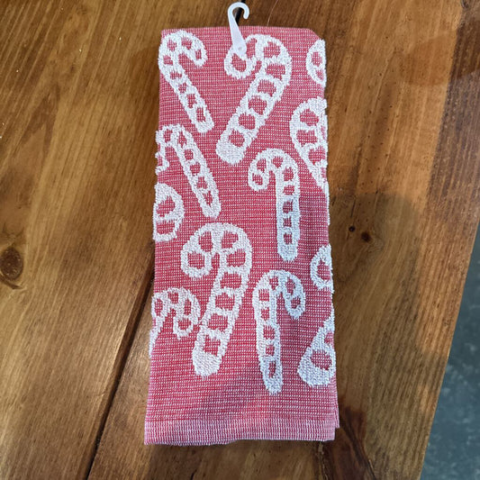 CANDY CANE DISH TOWEL