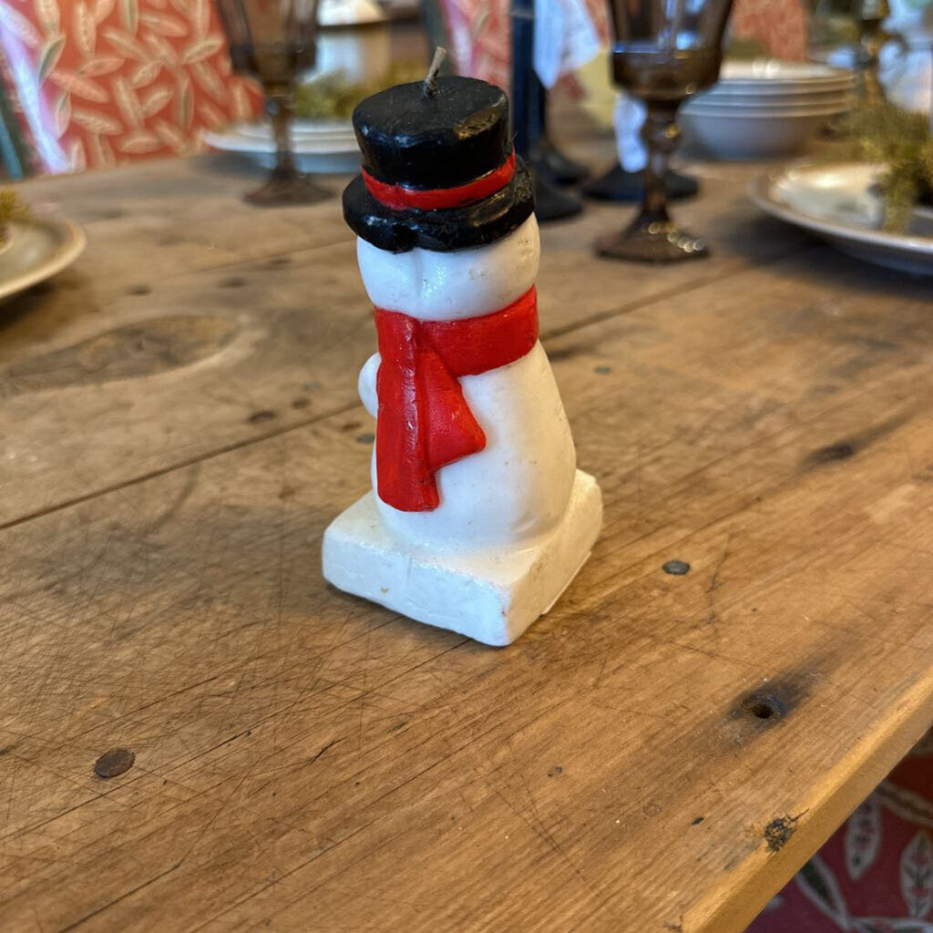 VINTAGE SNOWMAN CANDLE