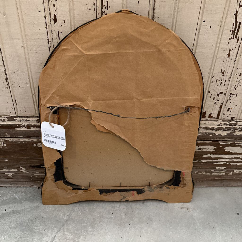 FRAMED "LIGHT OF THE WORLD" PRINT BY CHARLES BOSSERON