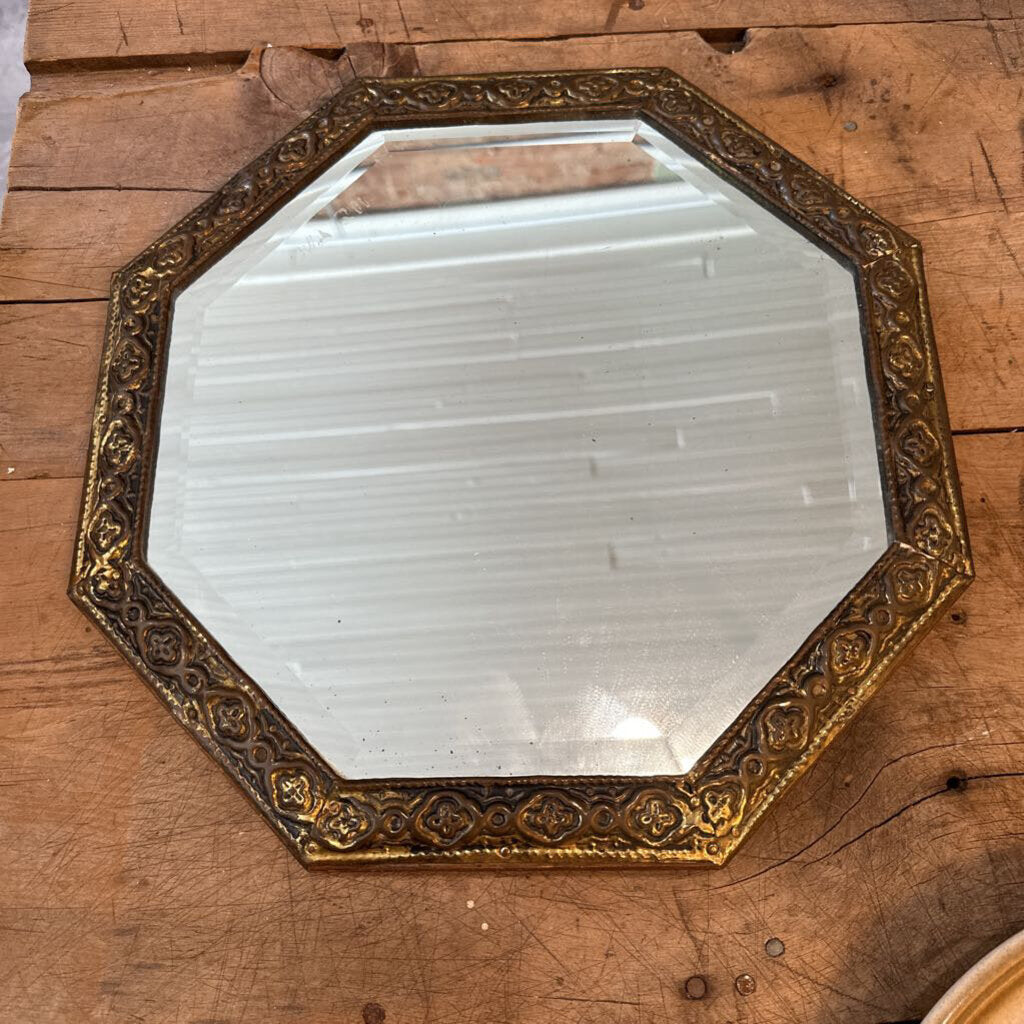 VINTAGE OCTAGONAL BEVELED MIRROR