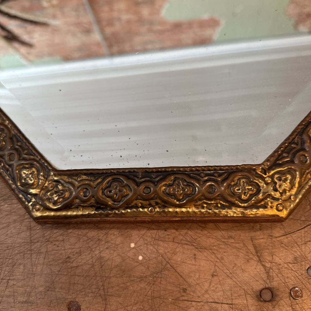 VINTAGE OCTAGONAL BEVELED MIRROR