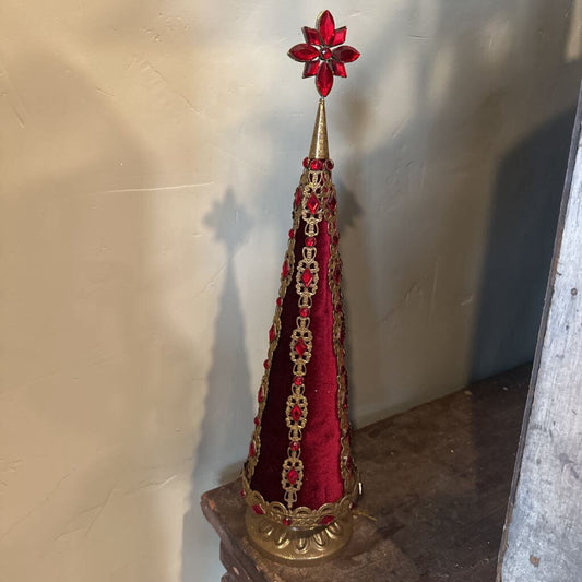 VELVET JEWELED CHRISTMAS TREE