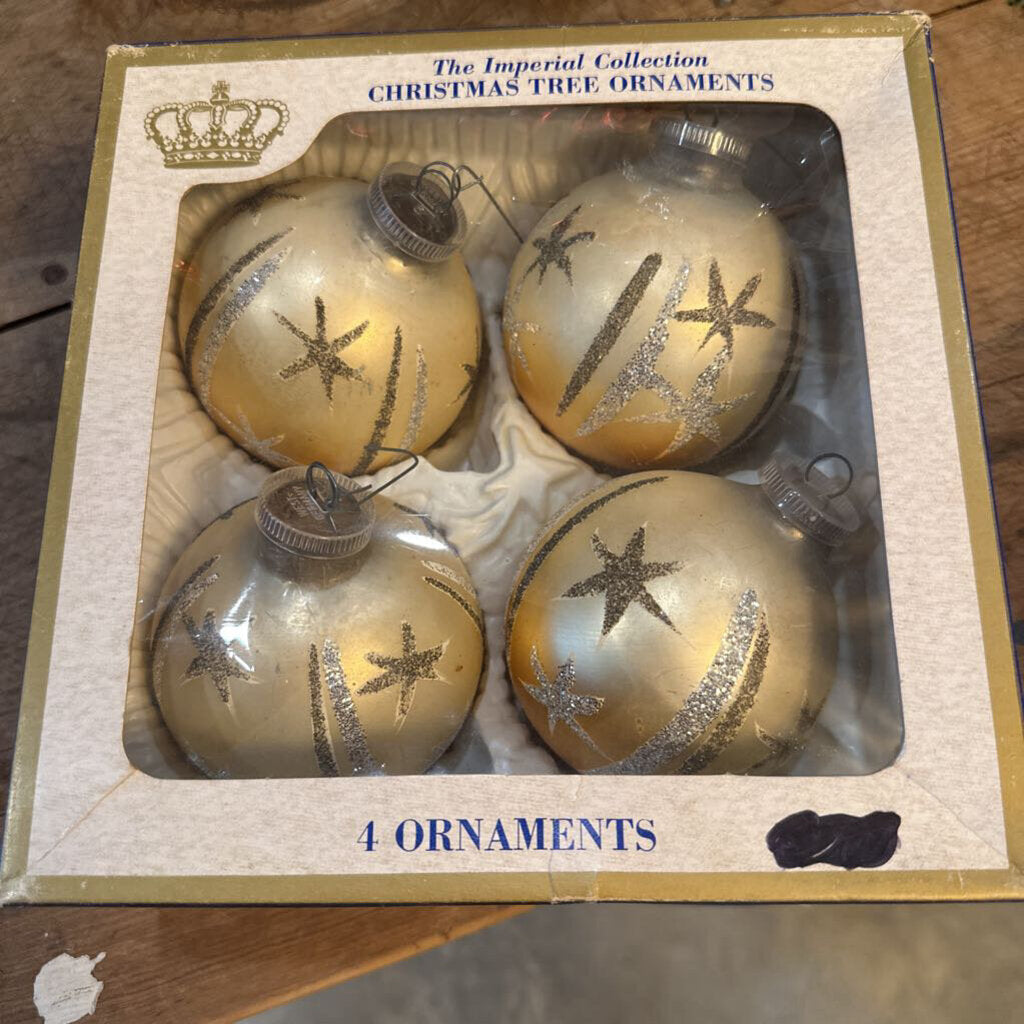 VINTAGE ORNAMENTS IN BOX