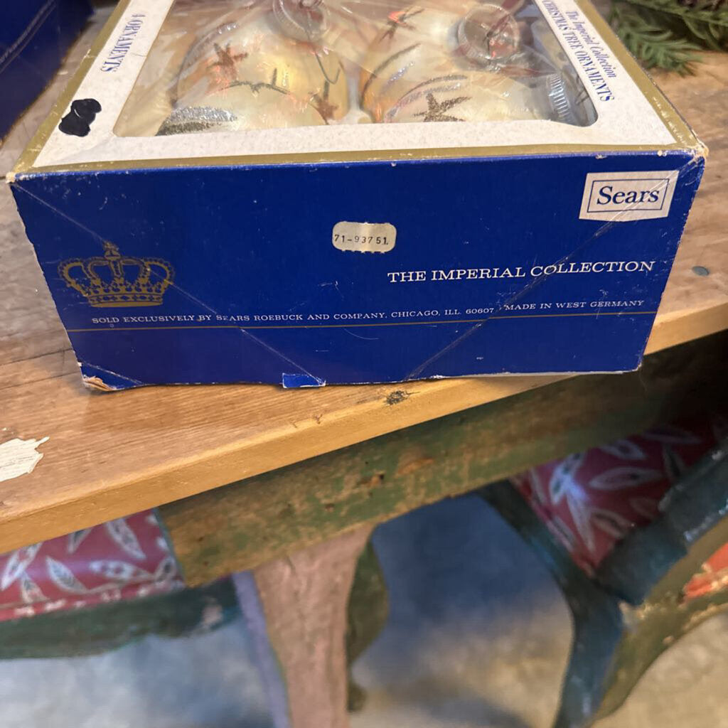 VINTAGE ORNAMENTS IN BOX
