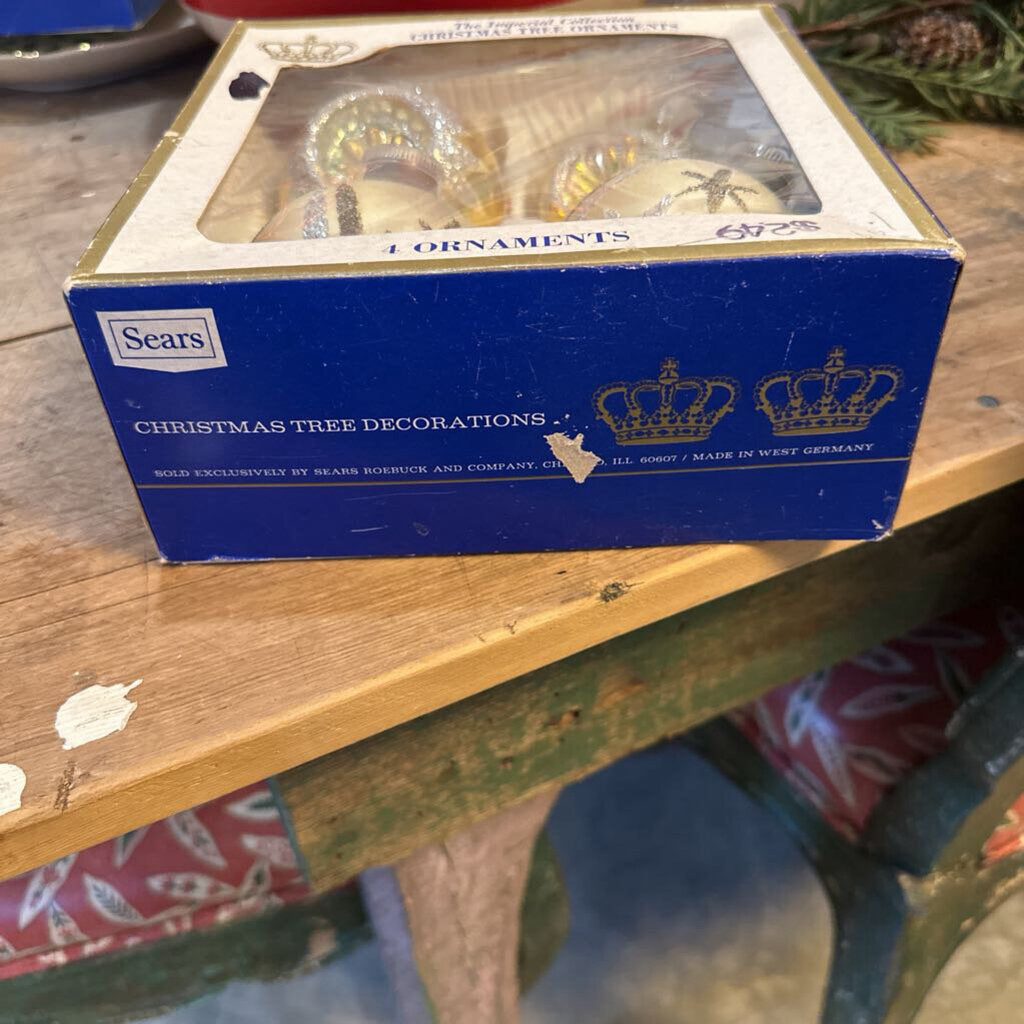 VINTAGE ORNAMENTS IN BOX