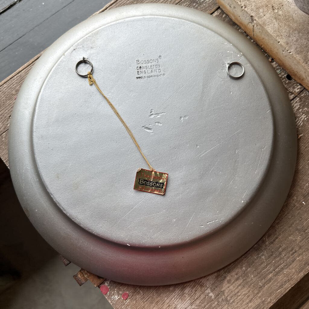 VINTAGE BOSSONS HAND PAINTED CHALKWARE WALL PLAQUE