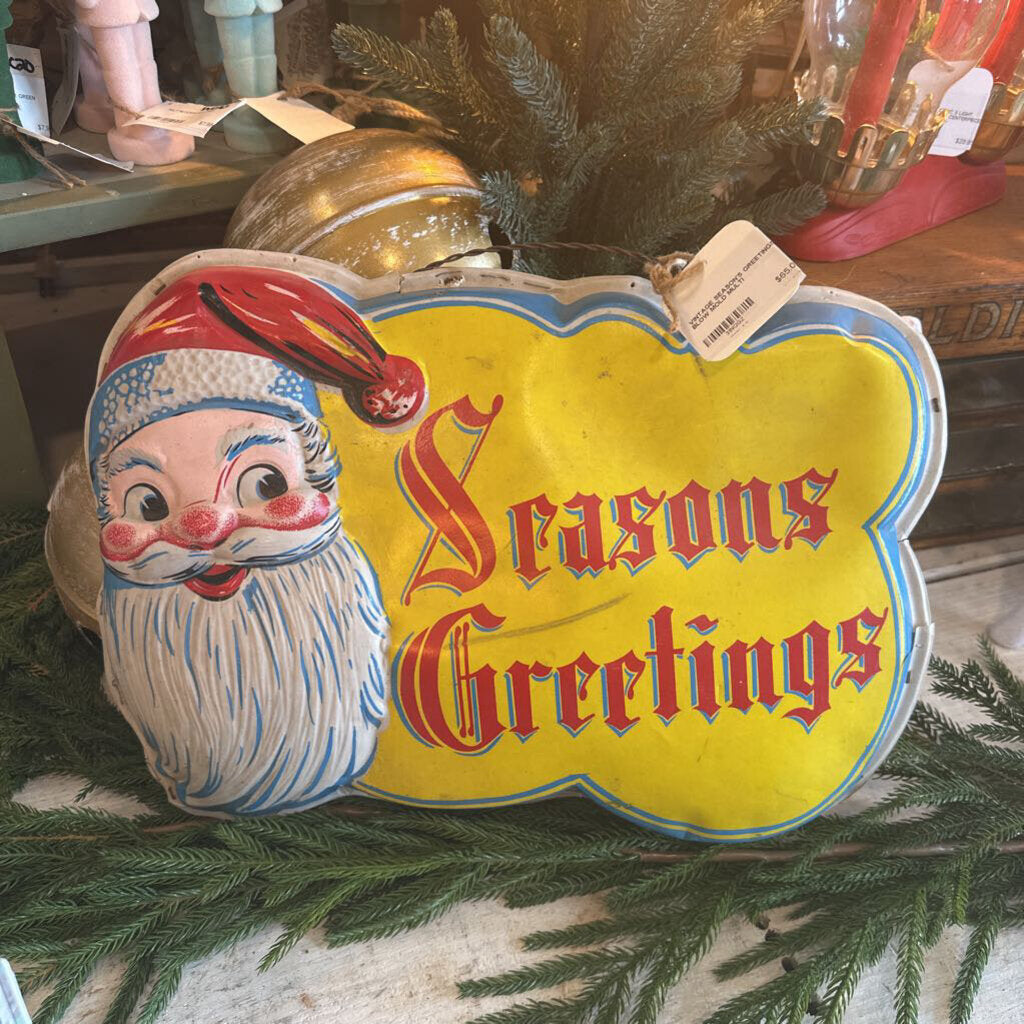 VINTAGE SEASON'S GREETINGS BLOW MOLD