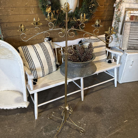 BRASS FAN CANDELABRAS
