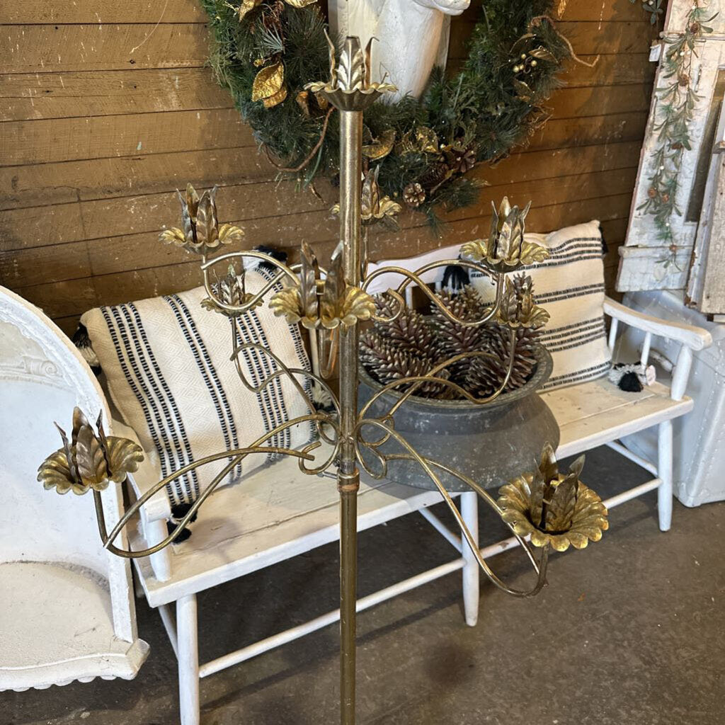 3 TIER BRASS CANDELABRA