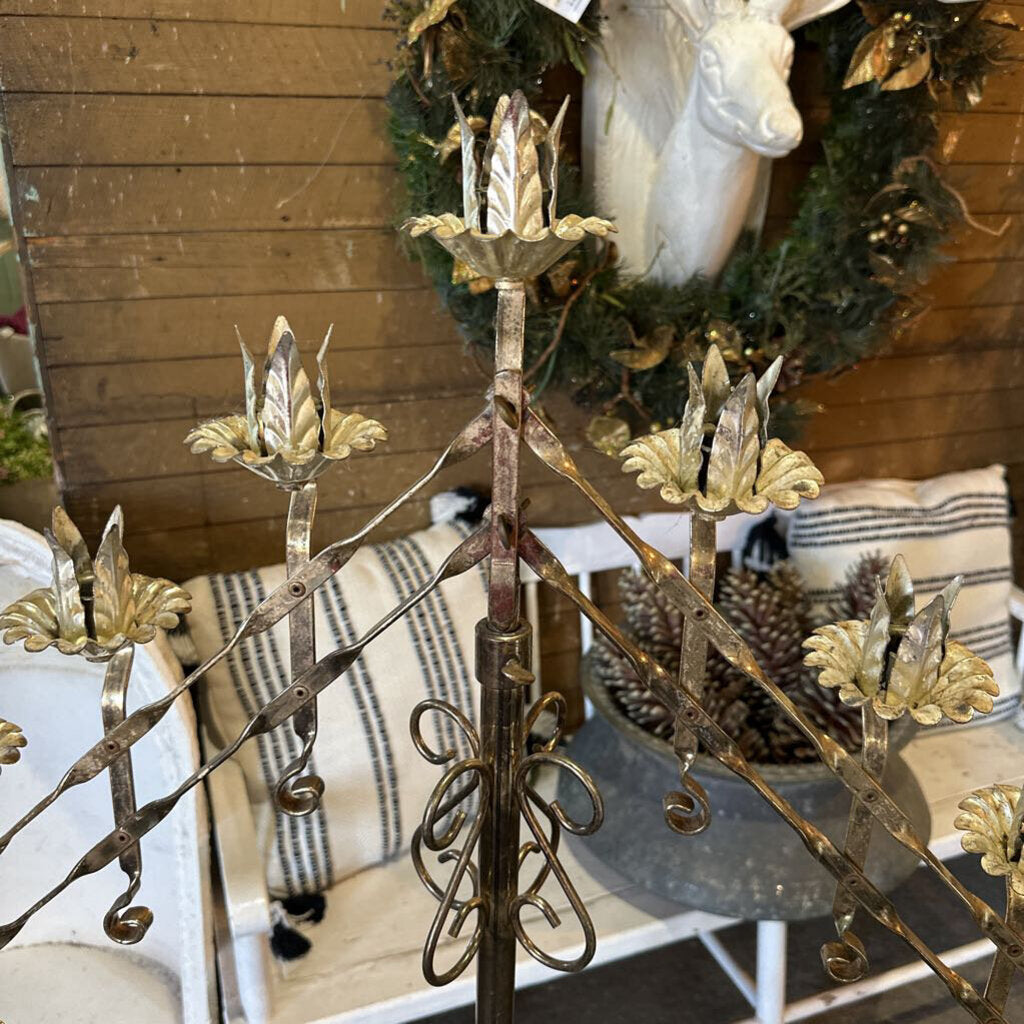 BRASS ADJUSTABLE CANDELABRAS