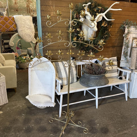 3 TIER BRASS FAN CANDELARA